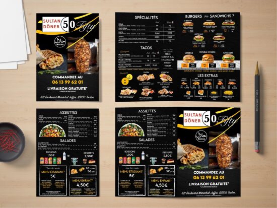 Réalisation de menu Fast Food